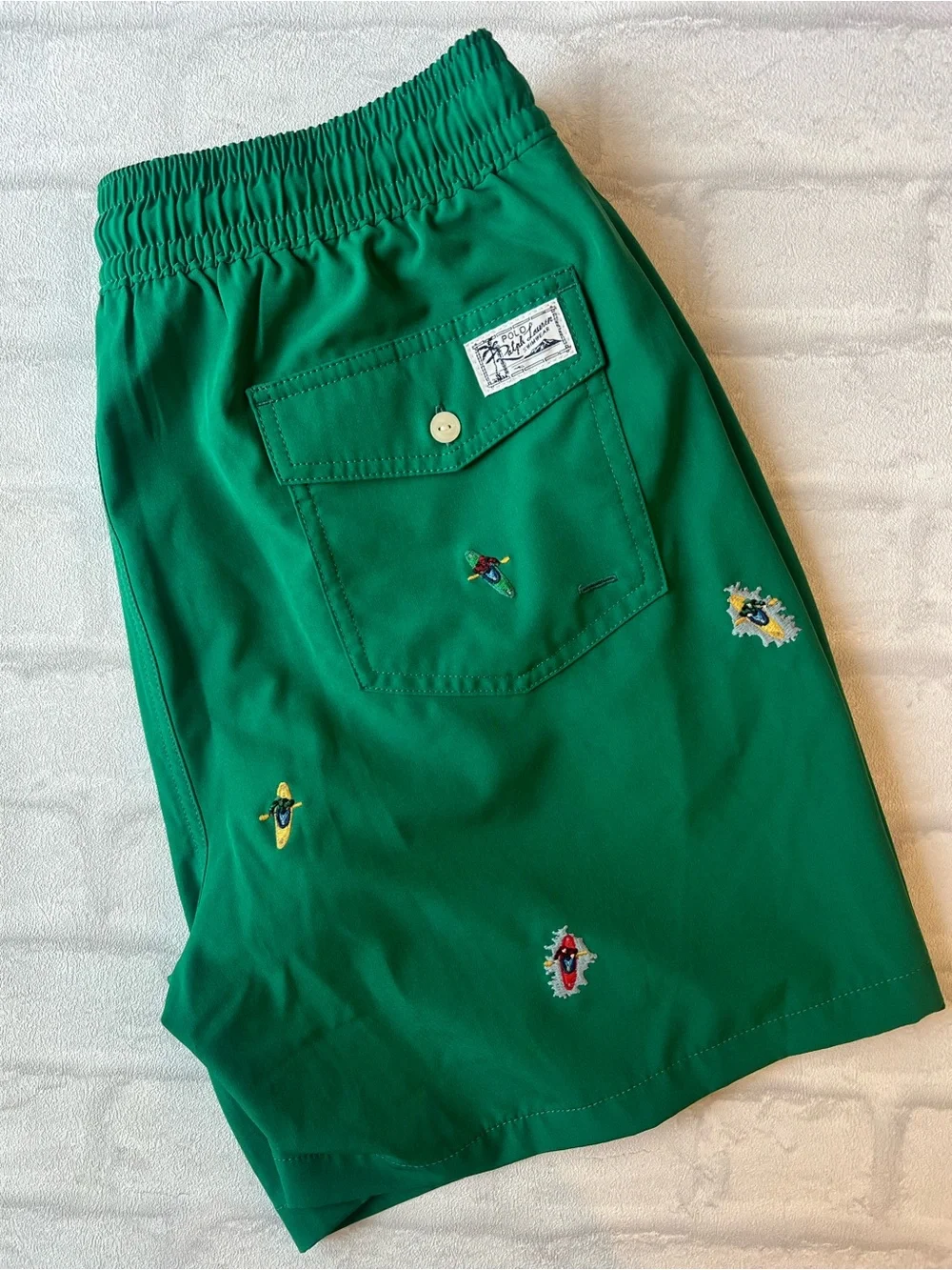 Polo by Ralph Lauren Green Embroidered Swim/Athletic Shorts